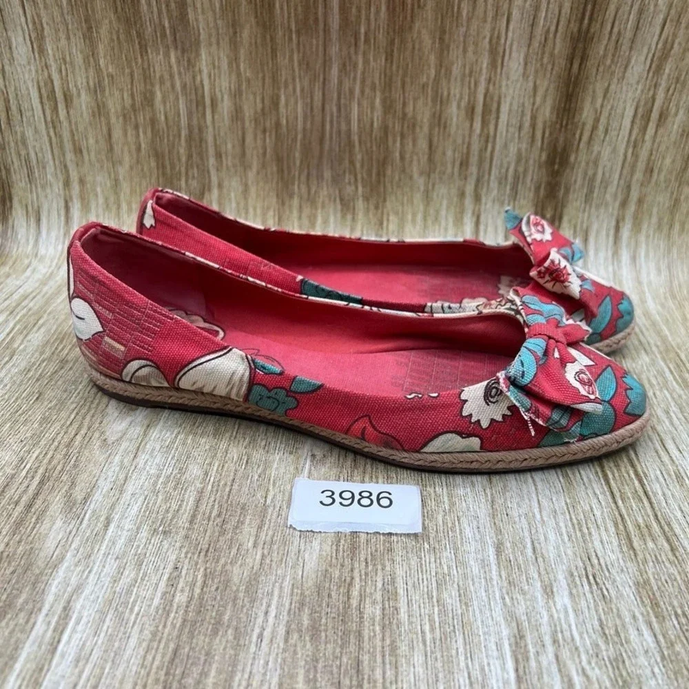 Tory Burch Tasmin Espadrille Women's Size 10‎ B Floral Flats Made In Spain Shoes